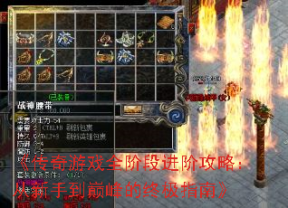 《传奇游戏全阶段进阶攻略:从新手到巅峰的终极指南》 《传奇游戏全阶段进阶攻略:从新手到巅峰的终极指南》