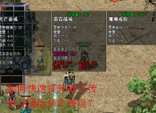 如何快速提升复古传奇互通版角色等级? 如何快速提升复古传奇互通版角色等级?